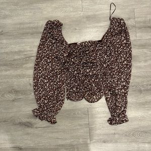 Never Been Word TONINA FLORAL PUFF SLEEVE TOP